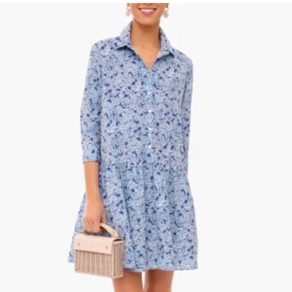 Tuckernuck Blue Floral Hydrangea Hayes Shirt